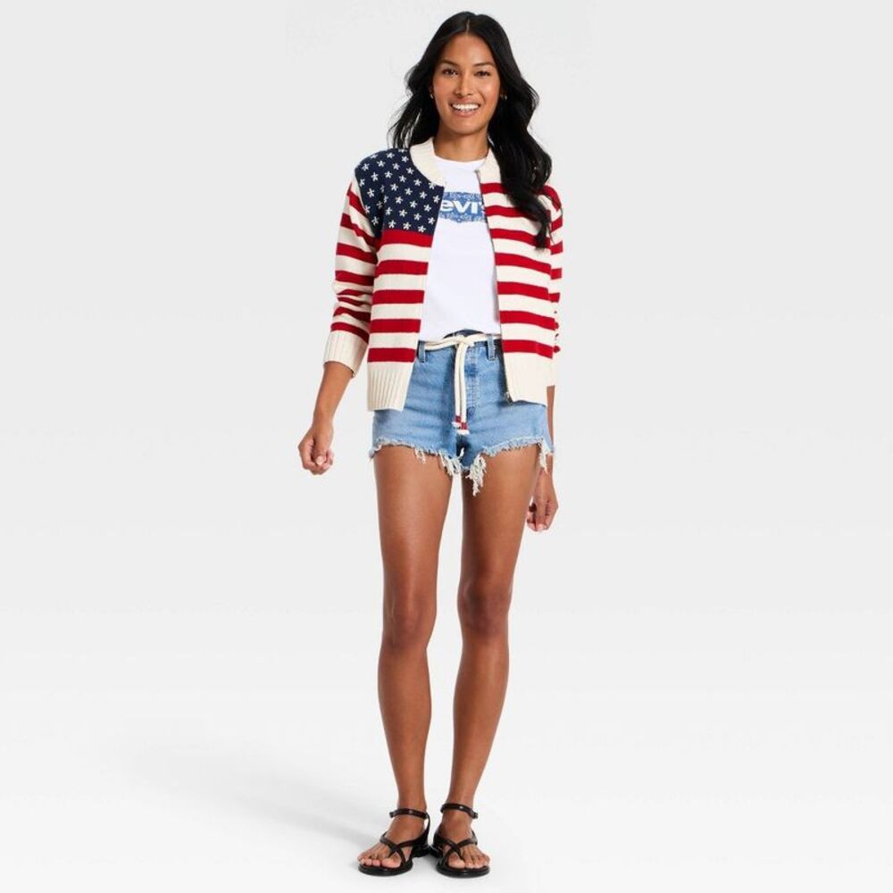 Universal Thread - Women's Americana Full Zip Cardigan - Universal Th Cream - Picture 3 of 4